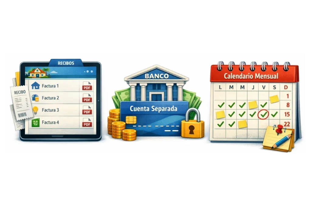 Sistema de organización con recibos digitalizados y cuenta separada para impuestos de Airbnb en Oakland, California